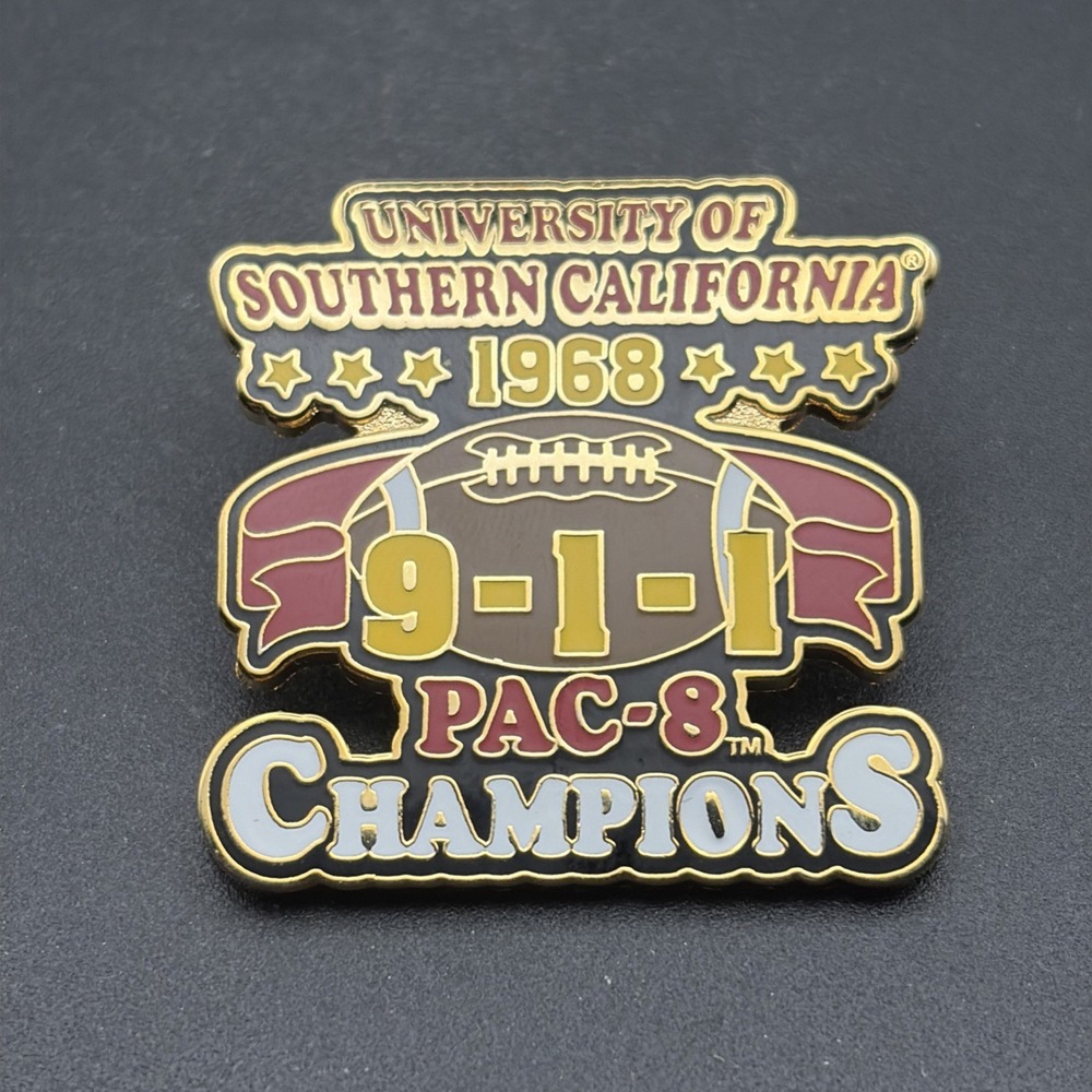 University of Southern California USC Football 1968 PAC-8‎ Champions Lapel Pin